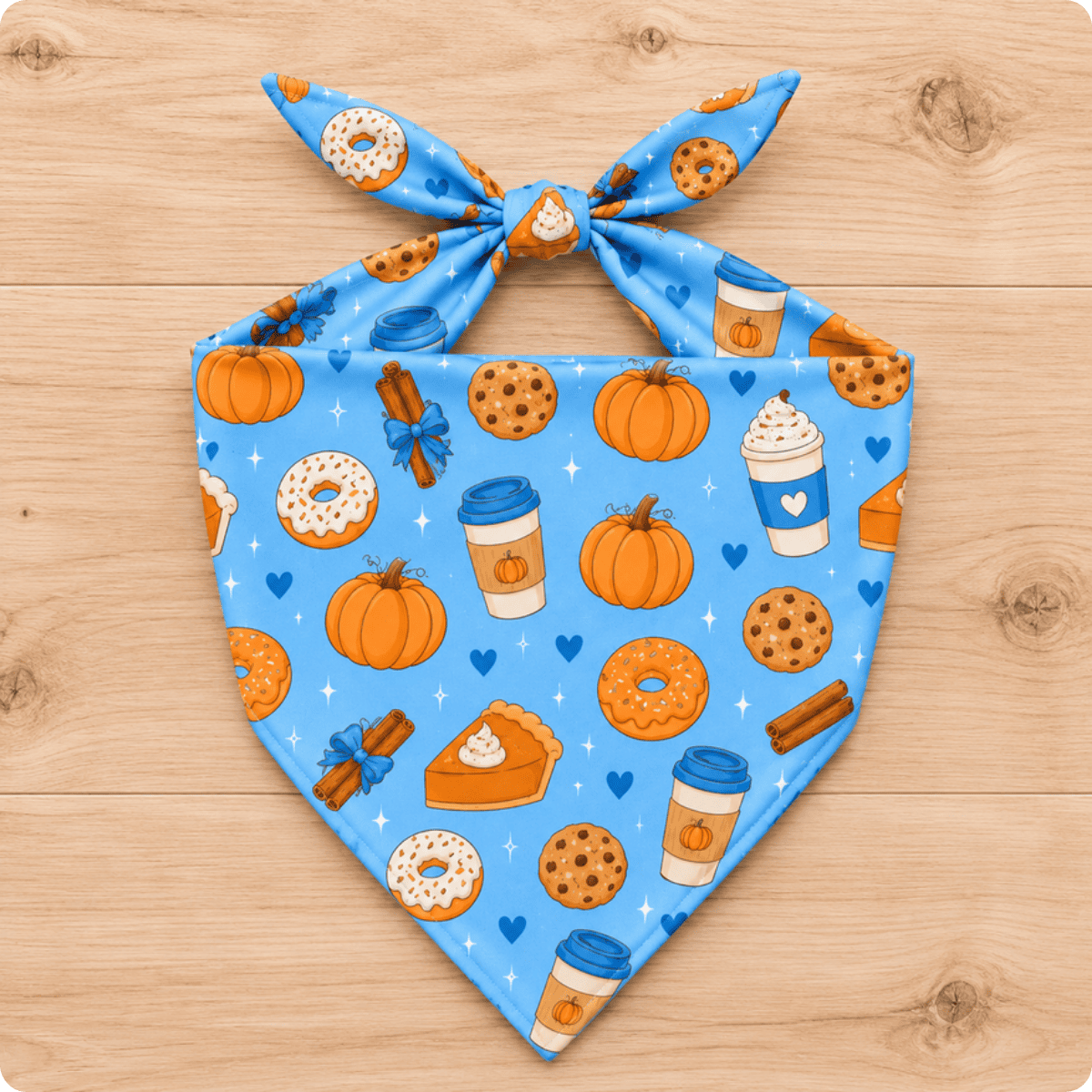 Bandana - Pumpkin Spice Blue