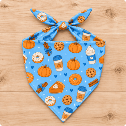 Bandana - Pumpkin Spice Blue