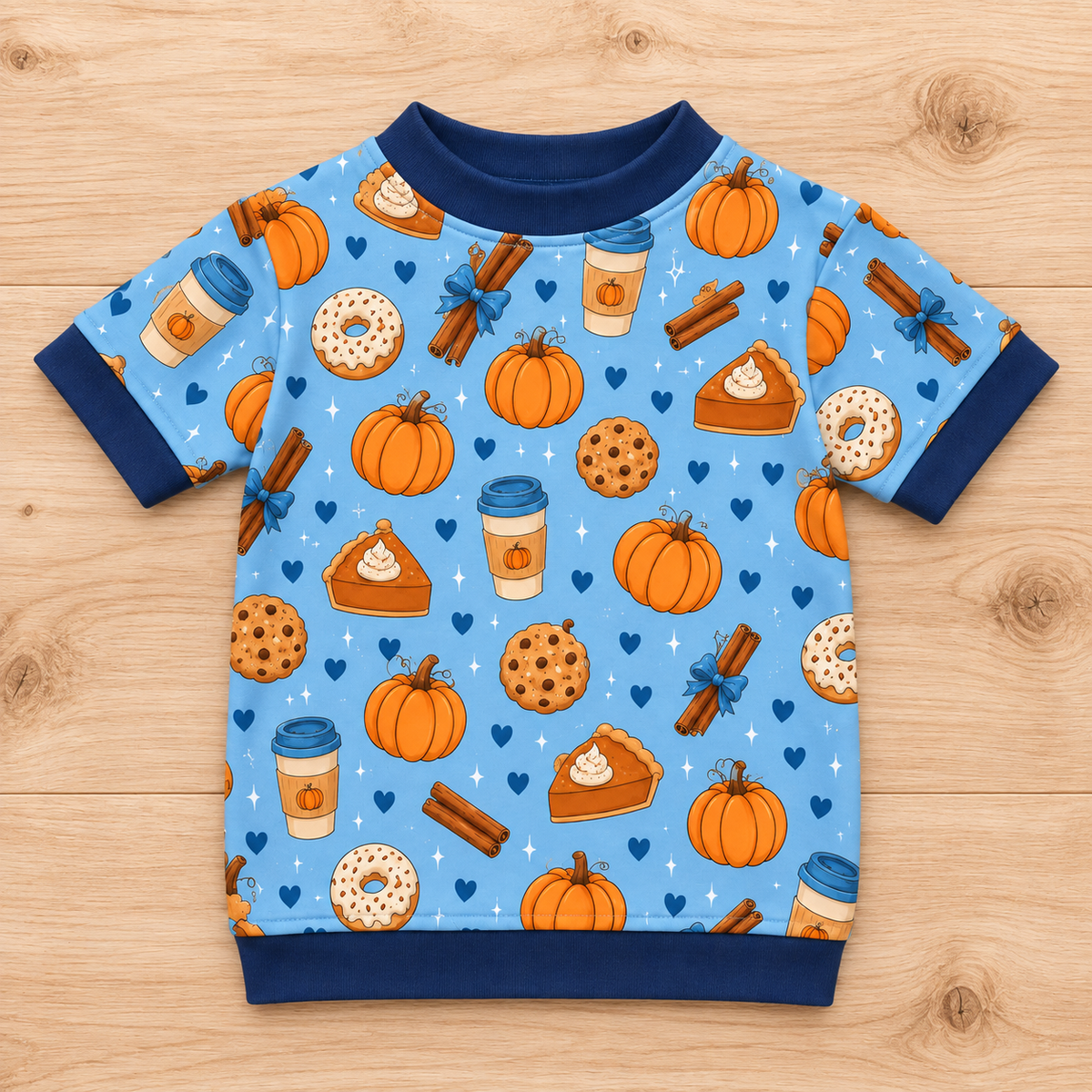 Tee Shirt - Pumpkin Spice Blue