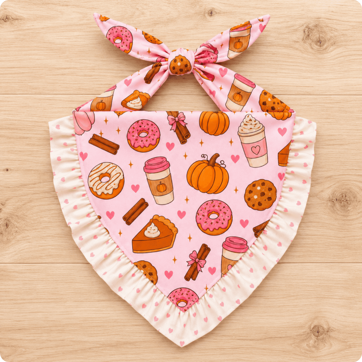 Ruffled Bandana - Pumpkin Spice