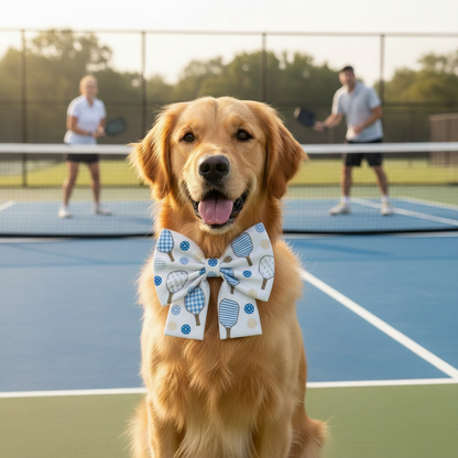 Pickleball Bow - Collar Hidden at Front