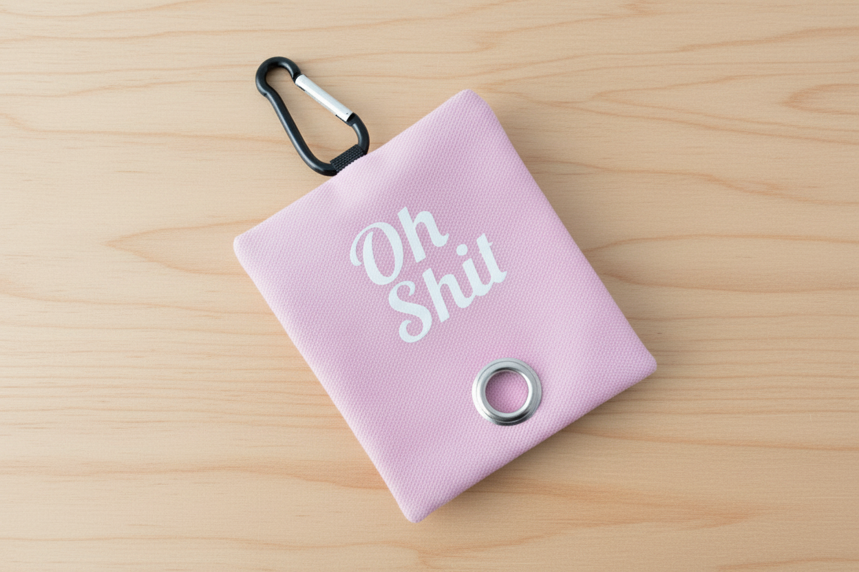 Pink Poop Bag Holder